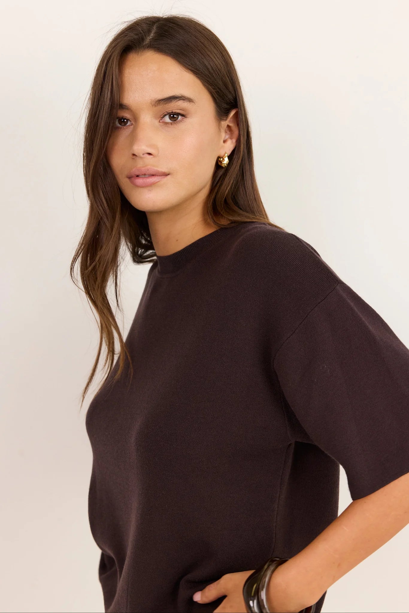 STORIES BE TOLD Intrepid Chocolate Relaxed Knit