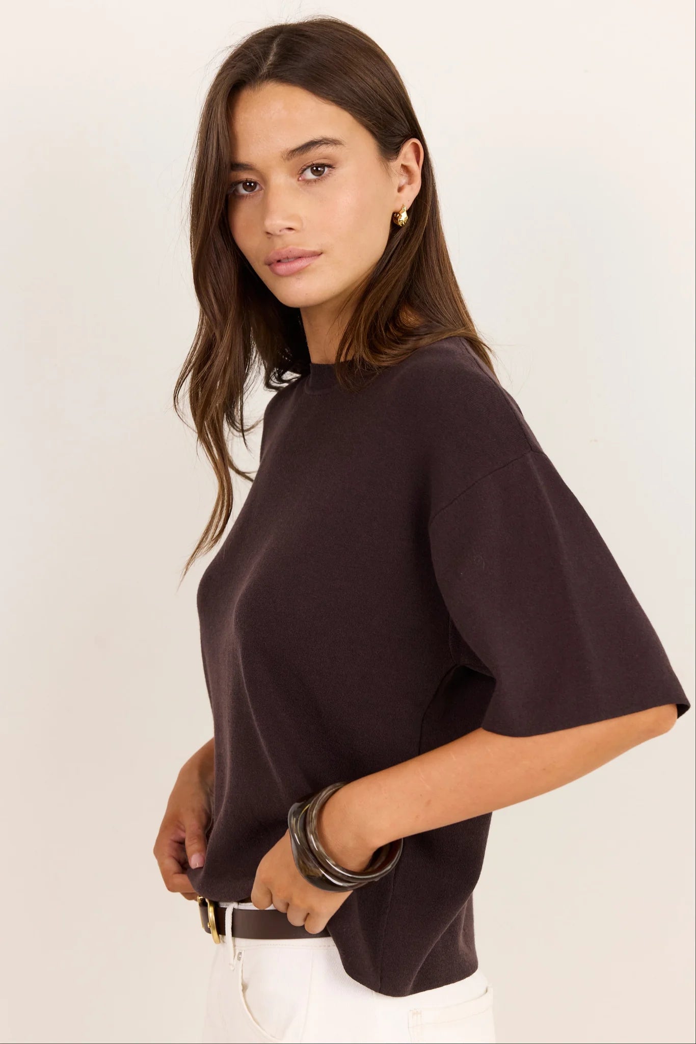 STORIES BE TOLD Intrepid Chocolate Relaxed Knit