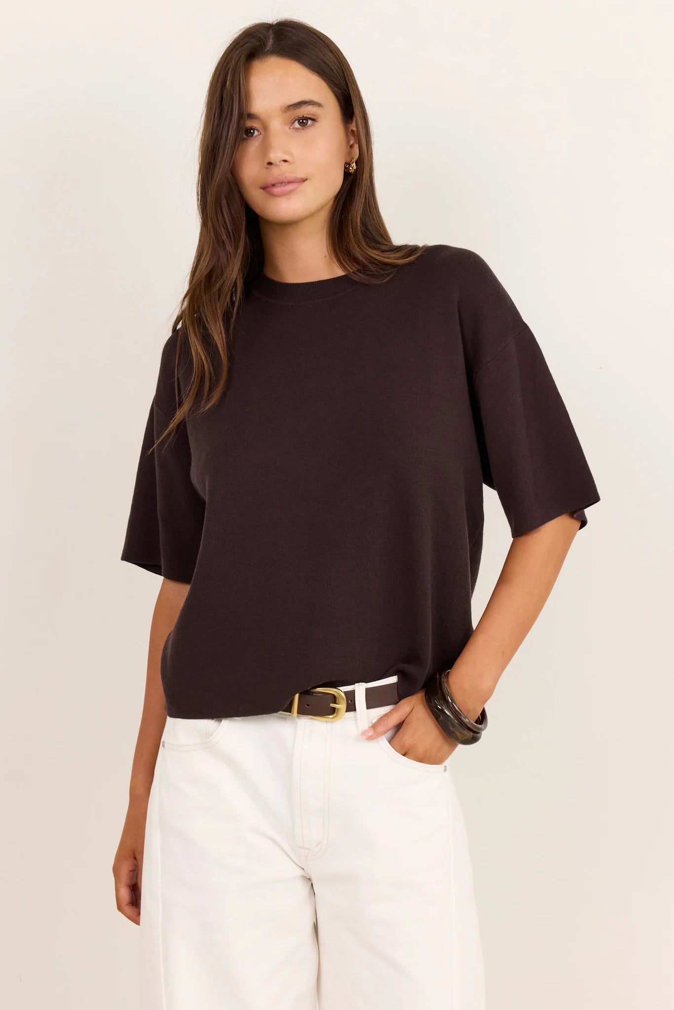 STORIES BE TOLD Intrepid Chocolate Relaxed Knit