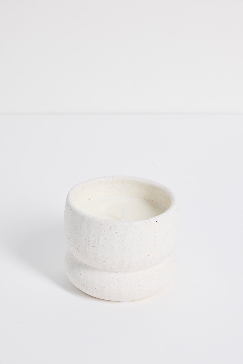 HAYZ HOMEWARES Ivory Textured Stone Soy Wax Candle
