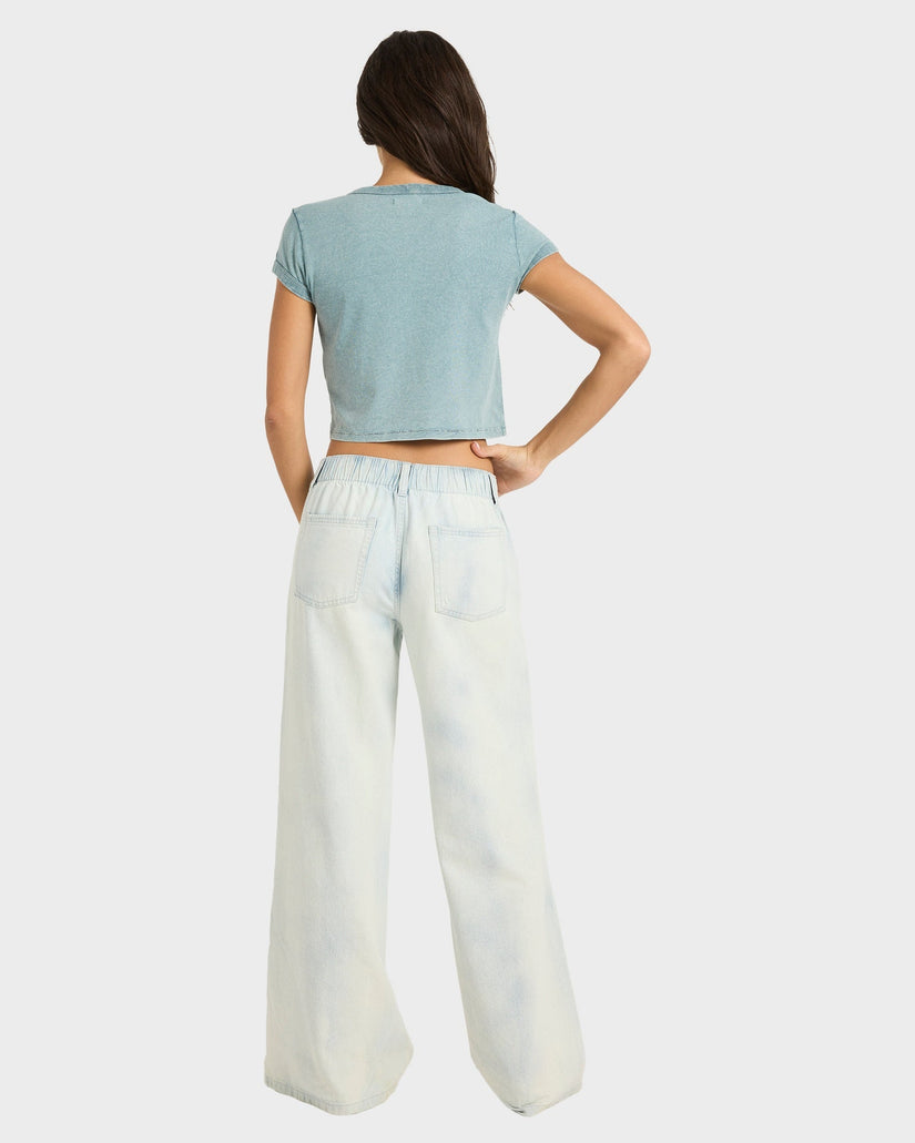 BILLABONG Jade Saltwashed Elastic Waist Denim Pant