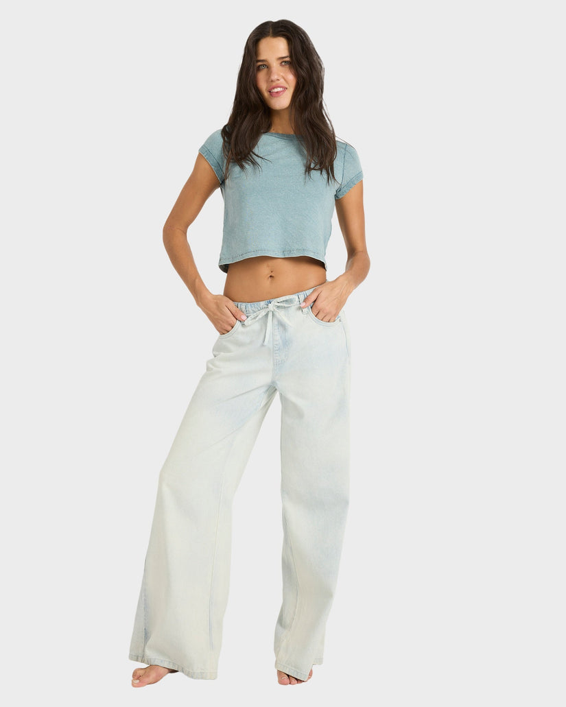 BILLABONG Jade Saltwashed Elastic Waist Denim Pant