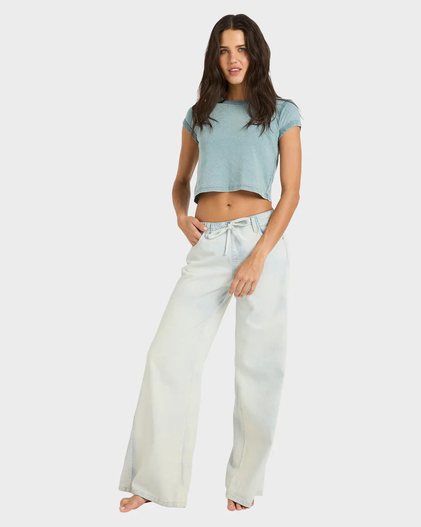 BILLABONG Jade Saltwashed Elastic Waist Denim Pant