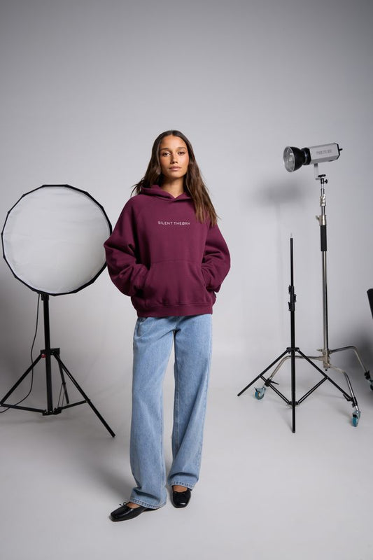 SILENT THEORY Logo Hoodie Cherry