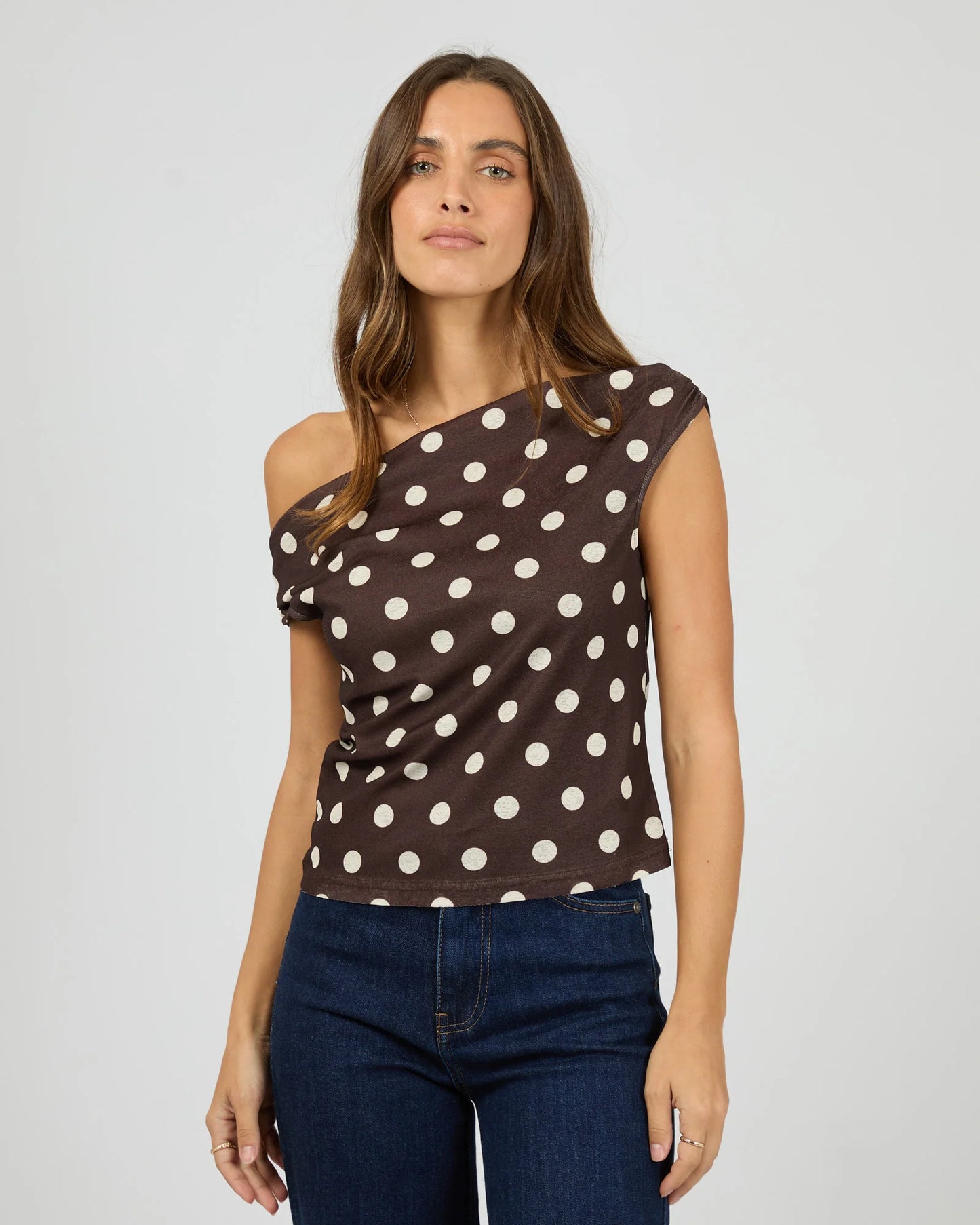 ALL ABOUT EVE Karolina Top Chocolate