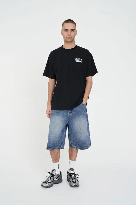 HUFFER King Pin Block Tee Black