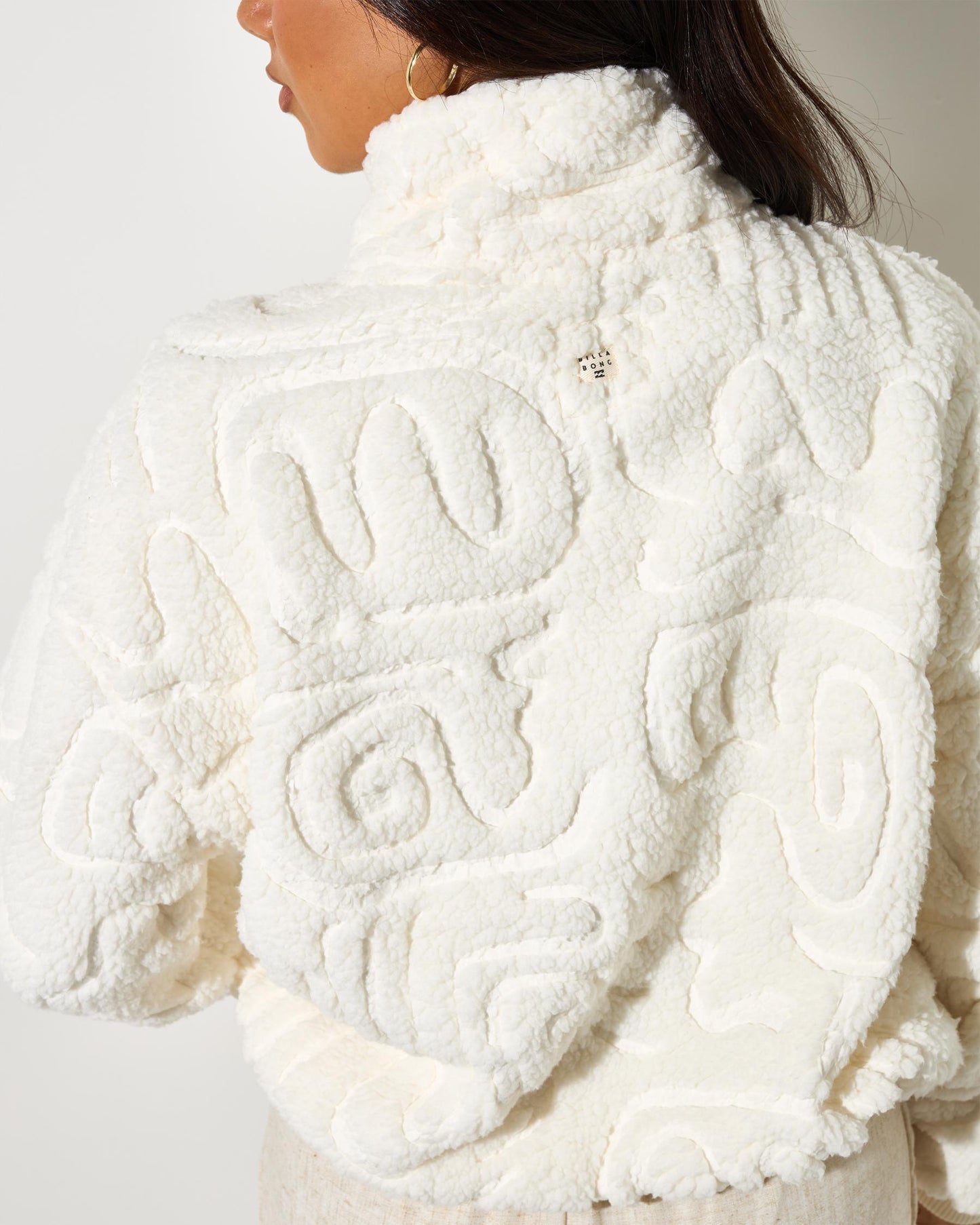 BILLABONG Le Love Half Zip Crew Salt Crystal