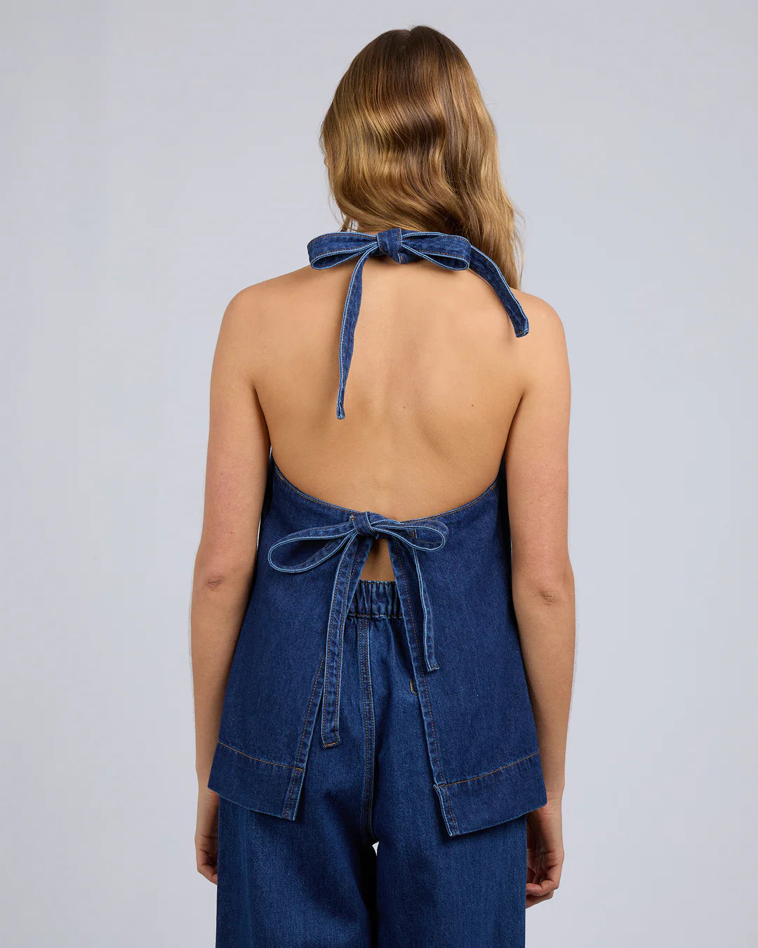 SILENT THEORY Lenni Top Indigo Denim