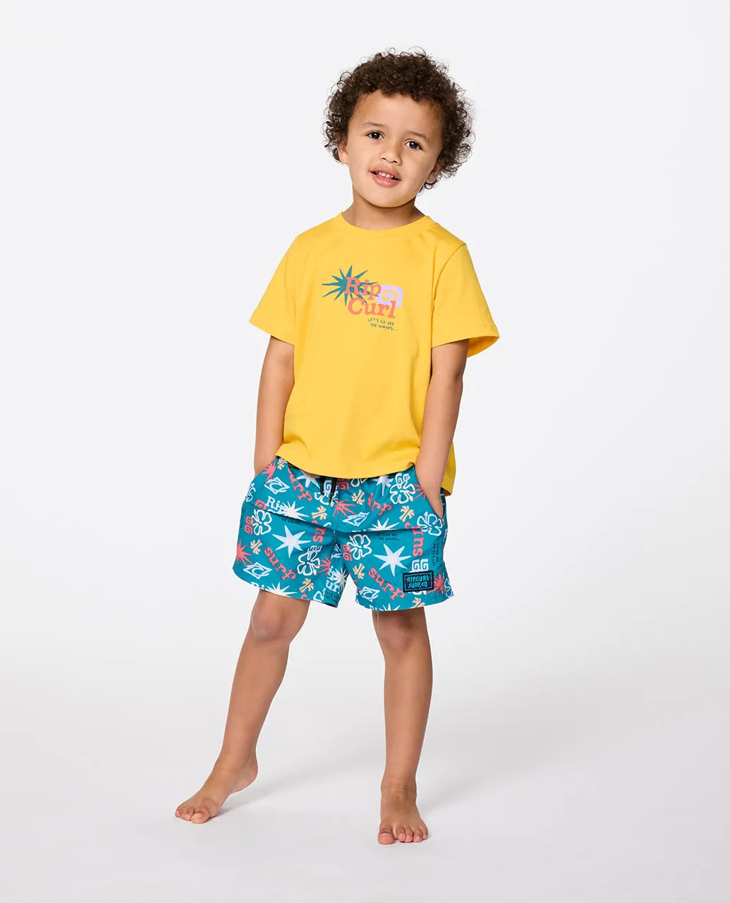 RIP CURL Groms Lets See the Waves Tee Boys 1-8 years