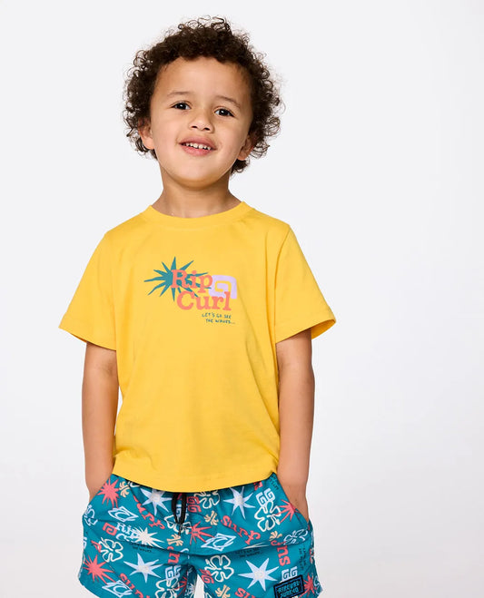 RIP CURL Groms Lets See the Waves Tee Boys 1-8 years