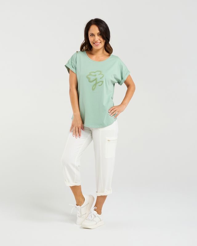 SEDUCE Lily Top Sage Green