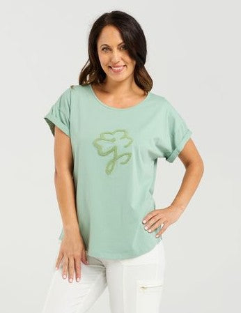 SEDUCE Lily Top Sage Green