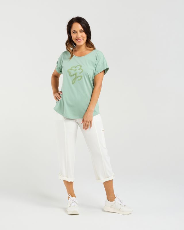 SEDUCE Lily Top Sage Green