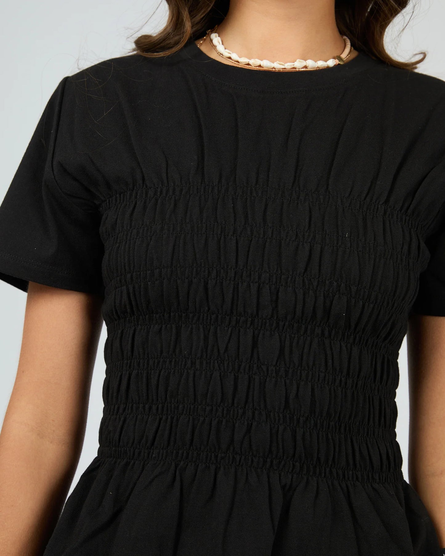 ALL ABOUT EVE Lipa Ruched Top Black