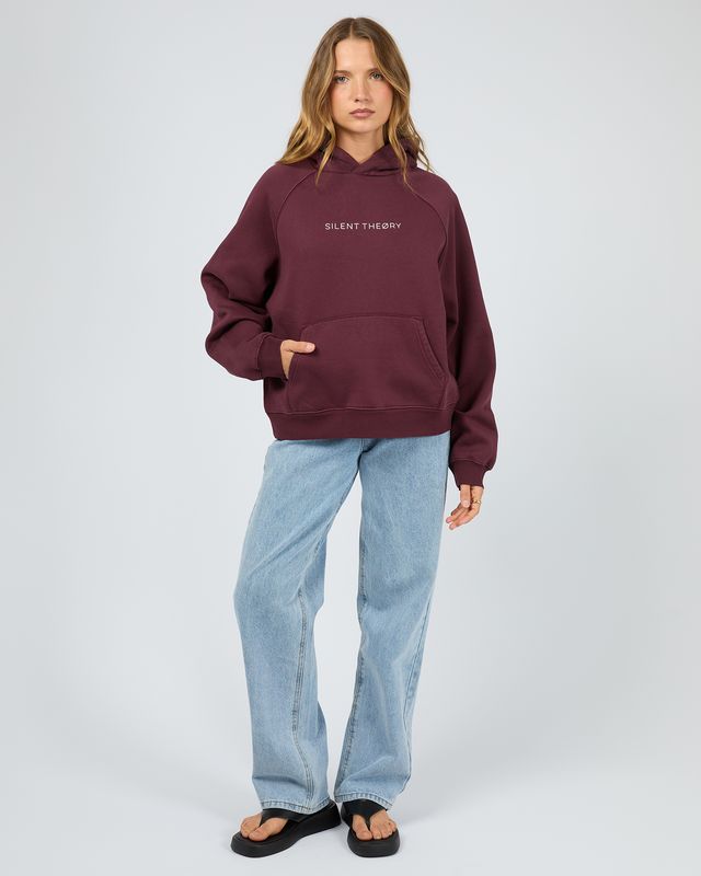 SILENT THEORY Logo Hoodie Cherry