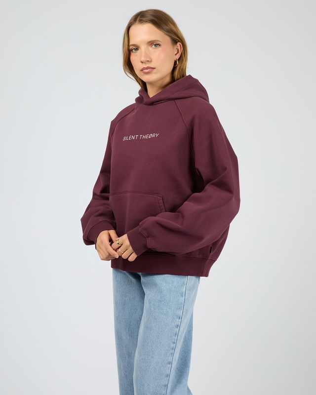 SILENT THEORY Logo Hoodie Cherry