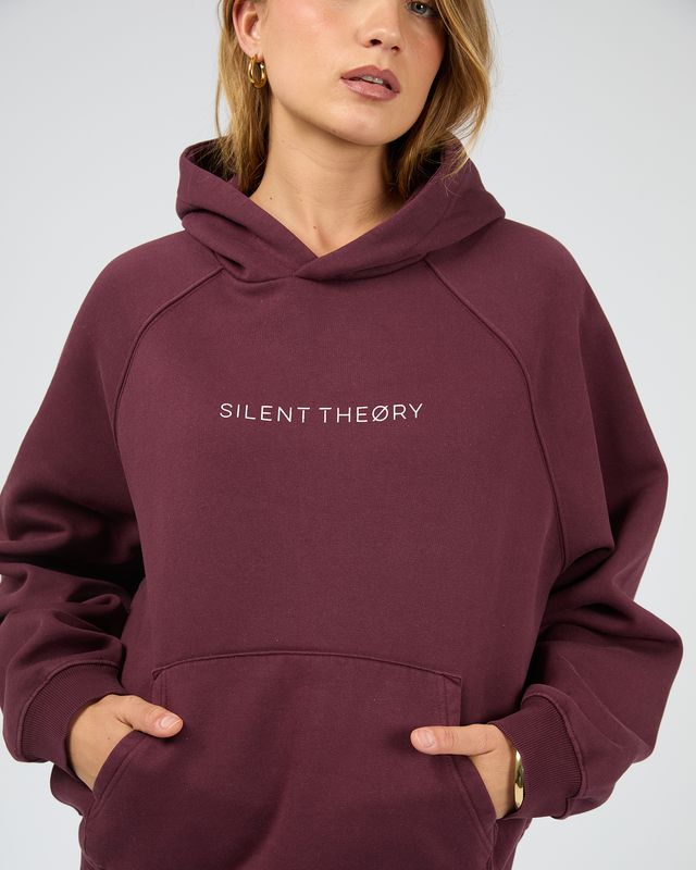 SILENT THEORY Logo Hoodie Cherry
