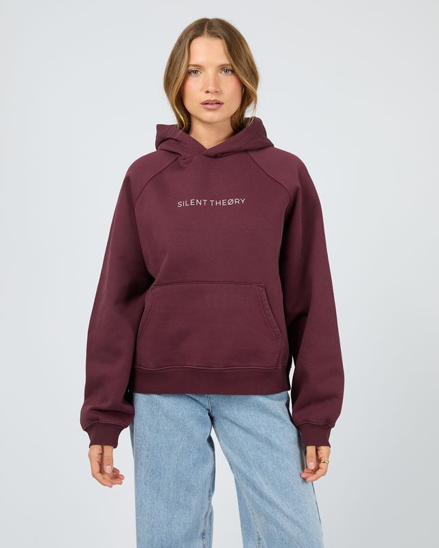 SILENT THEORY Logo Hoodie Cherry