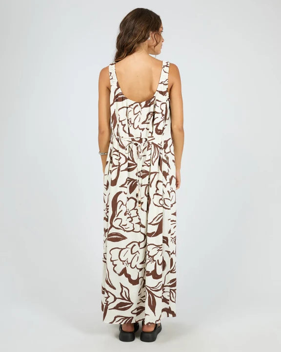 SILENT THEORY Lucia Maxi Dress Vintage White & Choc