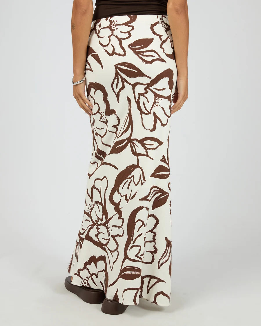 SILENT THEORY Lucia Maxi Skirt Vintage White Choc