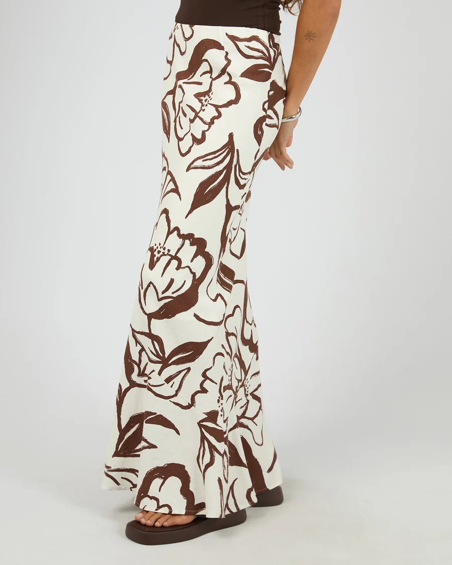 SILENT THEORY Lucia Maxi Skirt Vintage White Choc