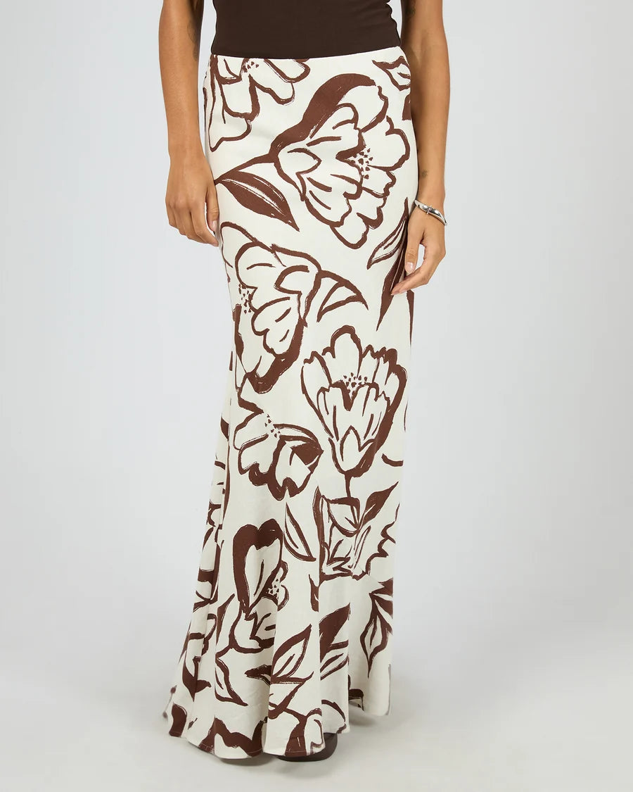SILENT THEORY Lucia Maxi Skirt Vintage White Choc