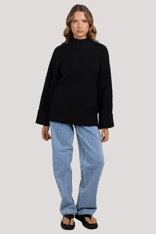 SILENT THEORY Mabel Knit Jumper Black