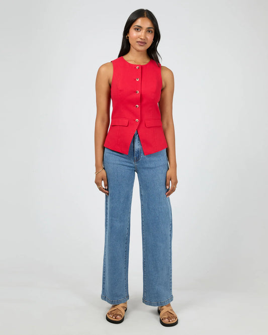 ALL ABOUT EVE Mavis Vest Red