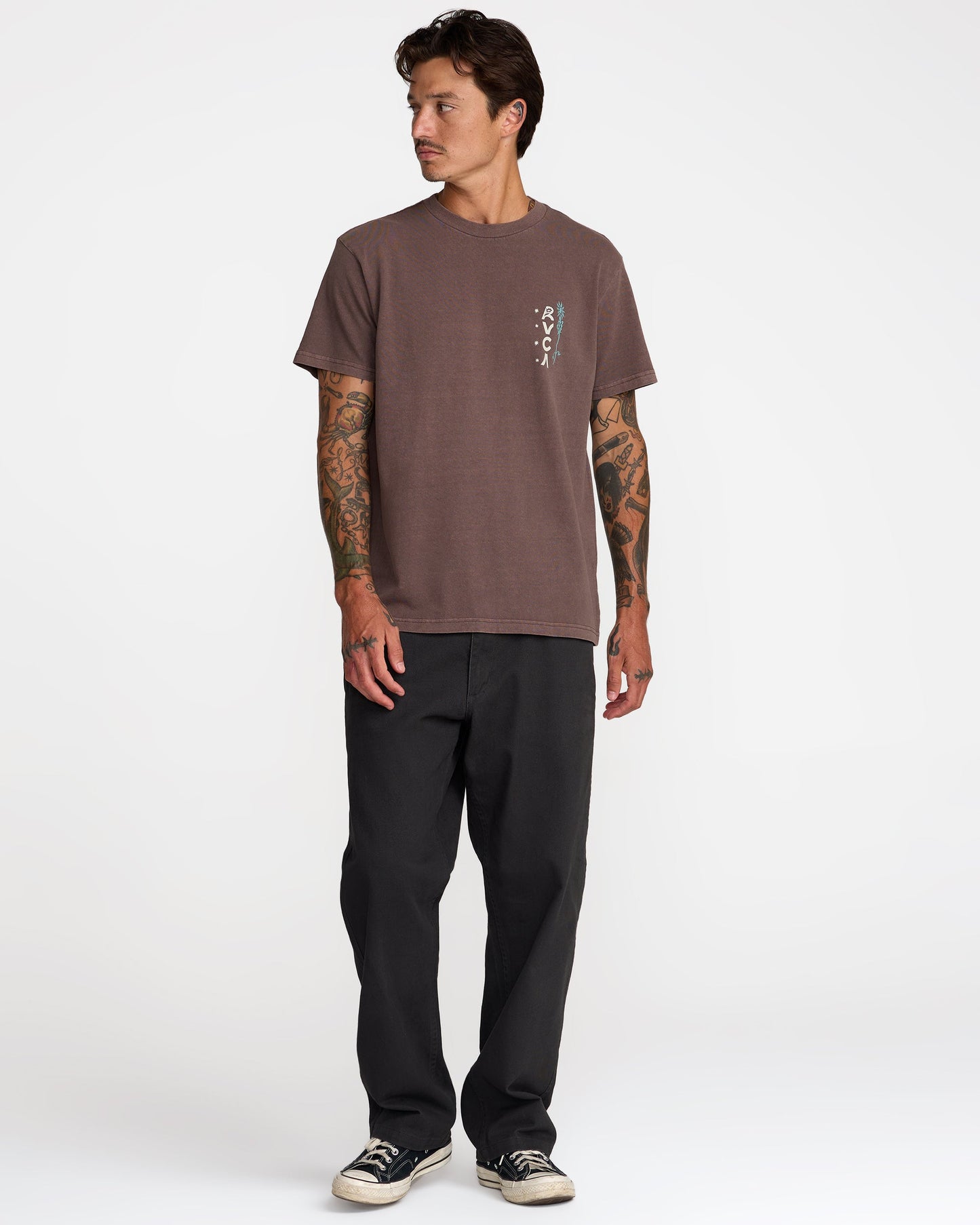RVCA Mel G Flora Tee Mocha