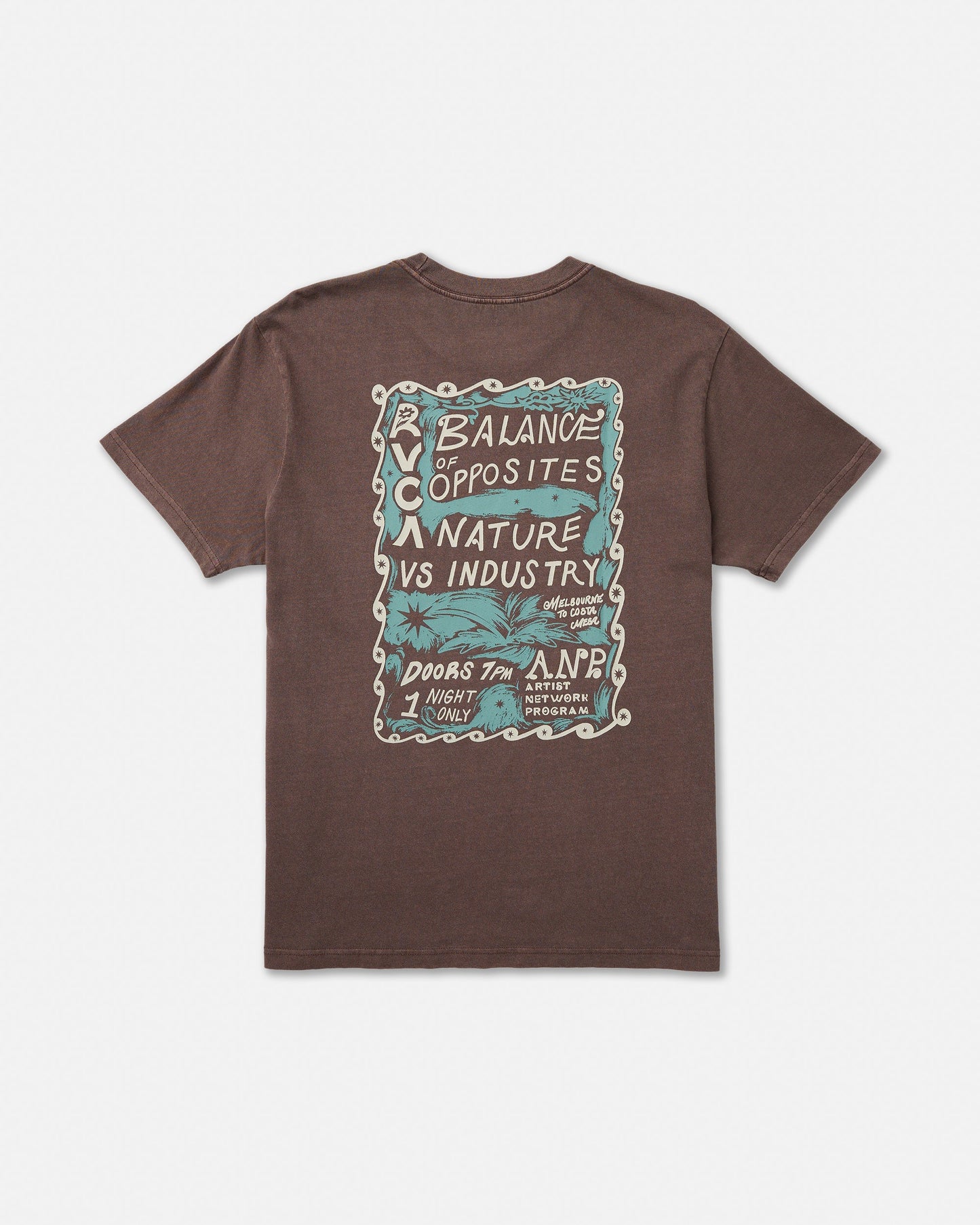 RVCA Mel G Flora Tee Mocha