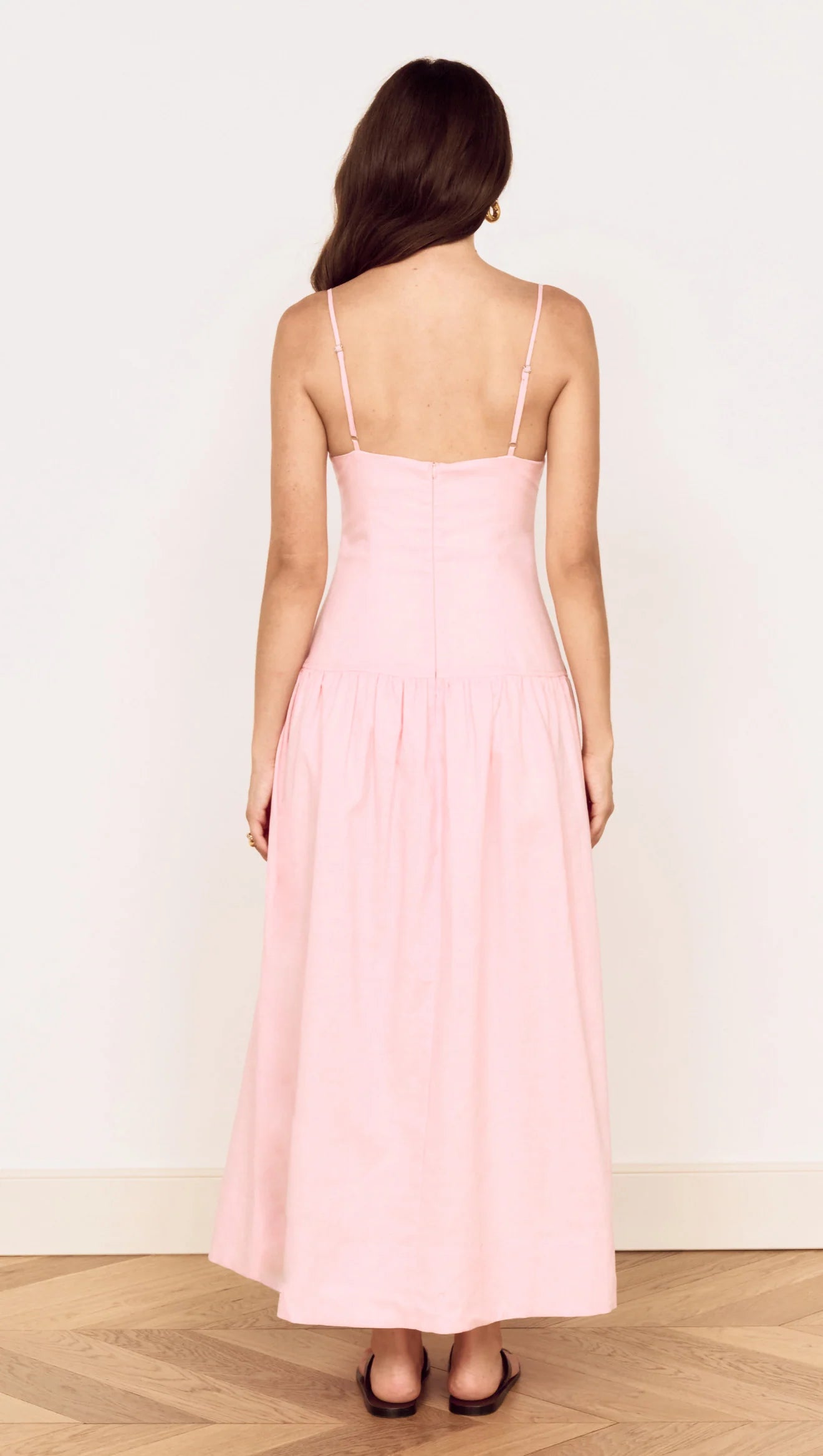 MINK PINK Mila Linen Blend Midi Dress