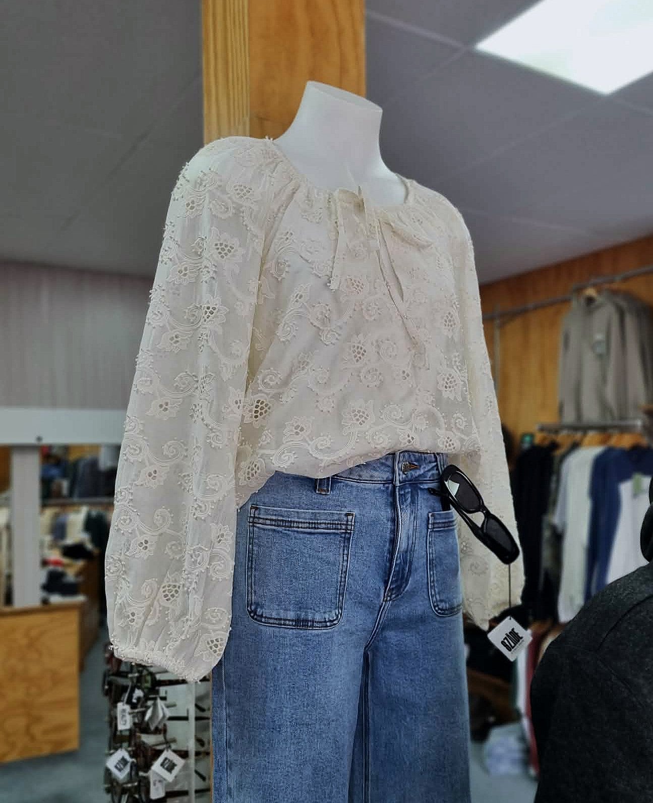 MINK PINK Inez Blouse Cream