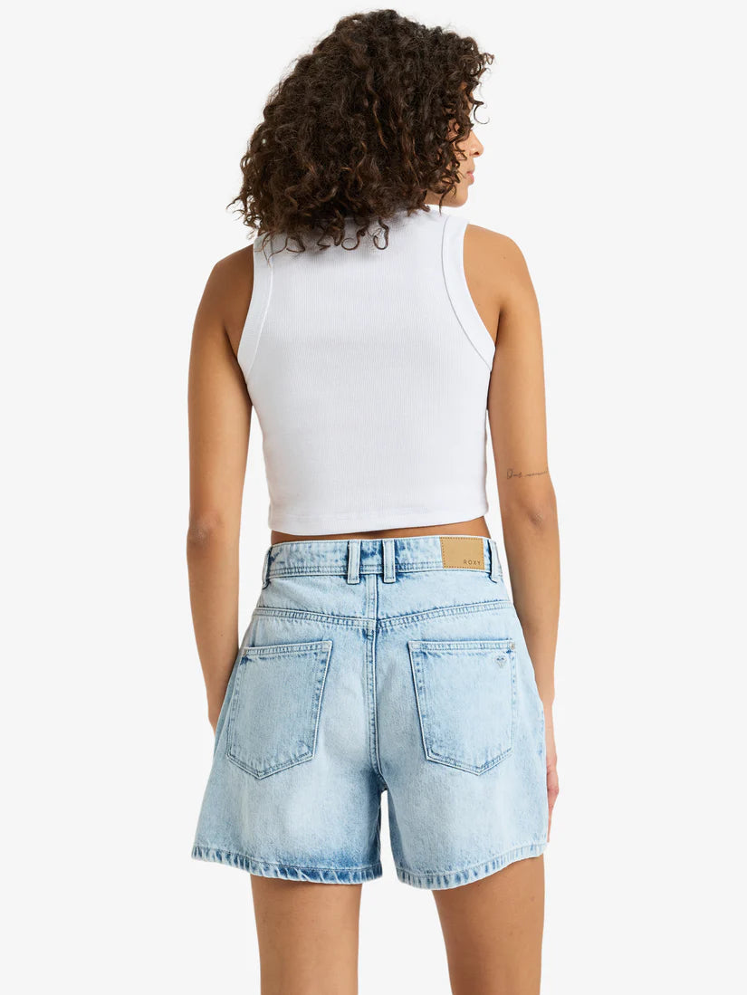 ROXY Morning Splendour Denim Short Beau Blue