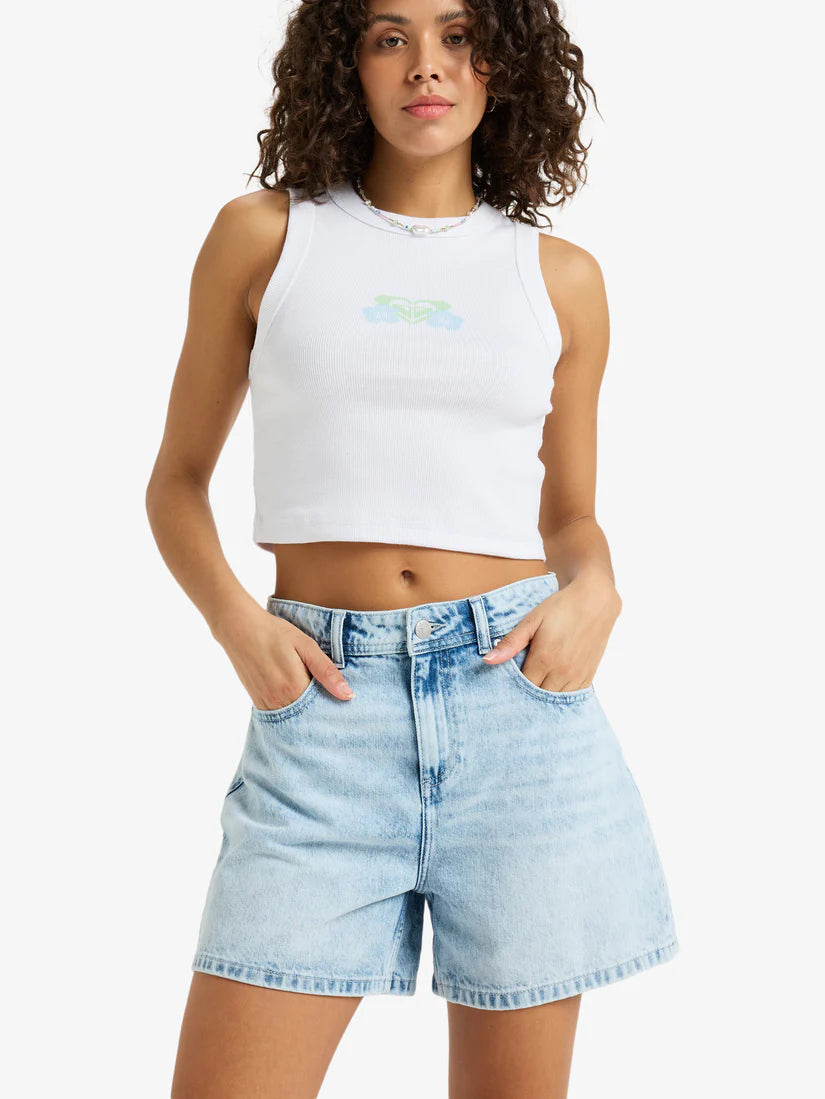 ROXY Morning Splendour Denim Short Beau Blue