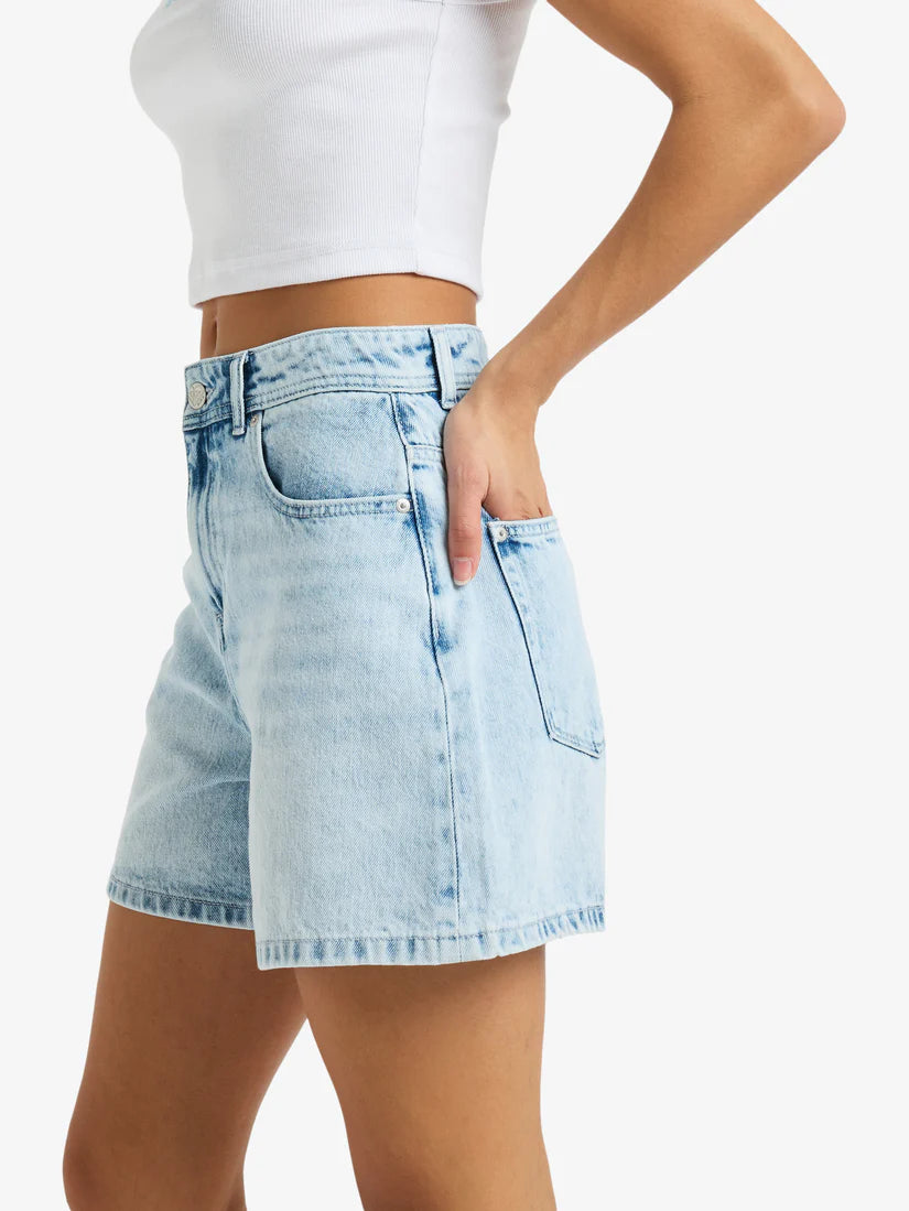 ROXY Morning Splendour Denim Short Beau Blue