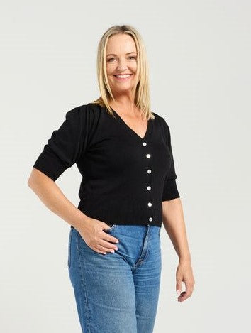 SEDUCE Naomi Knit Cardigan Black