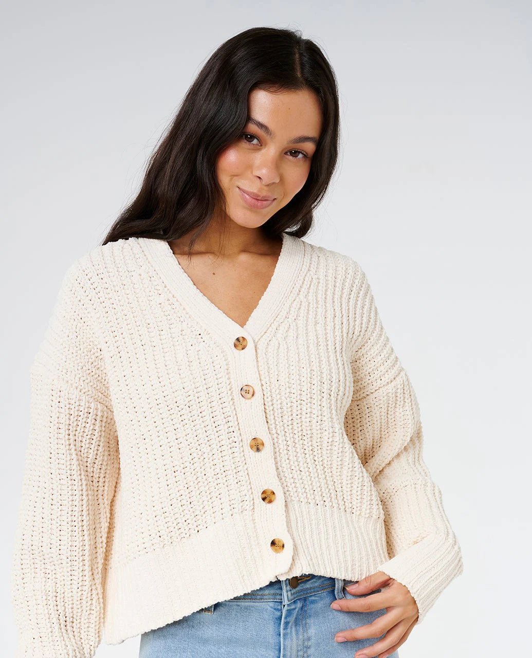 RIP CURL Neon Isles Cardigan Off White