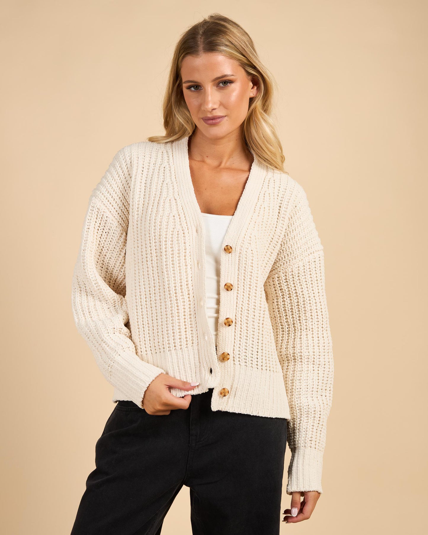 RIP CURL Neon Isles Cardigan Off White