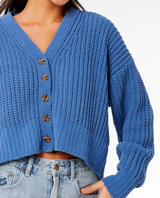 RIP CURL Neon Isles Cardigan Blue Grey