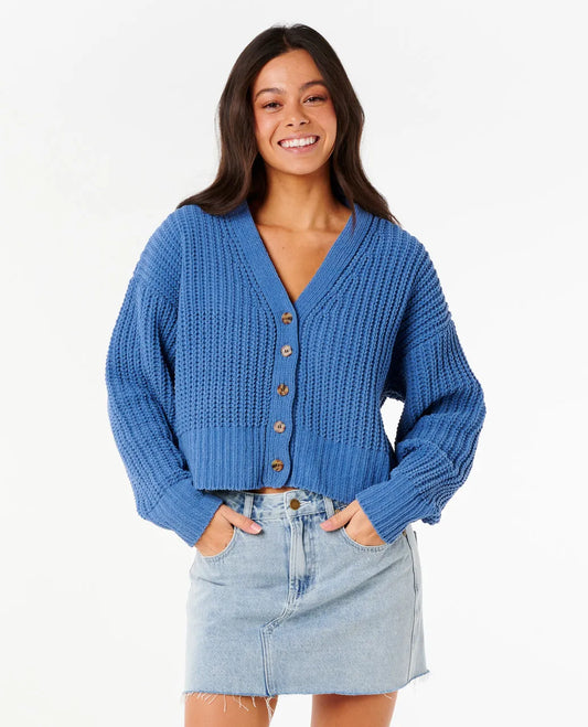 RIP CURL Neon Isles Cardigan Blue Grey