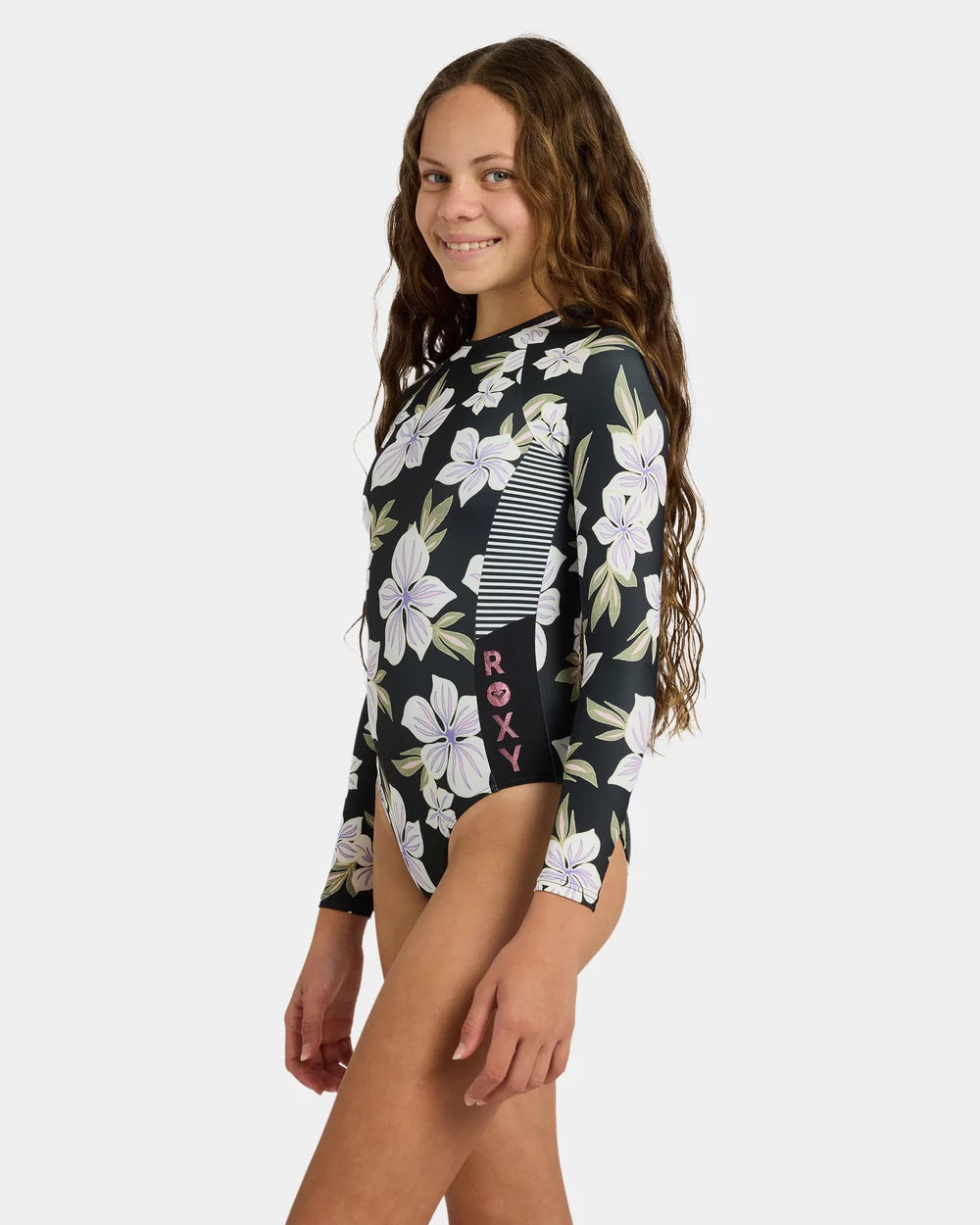 ROXY Girl Of the Pacific Long Sleeve One Piece Swimsuit