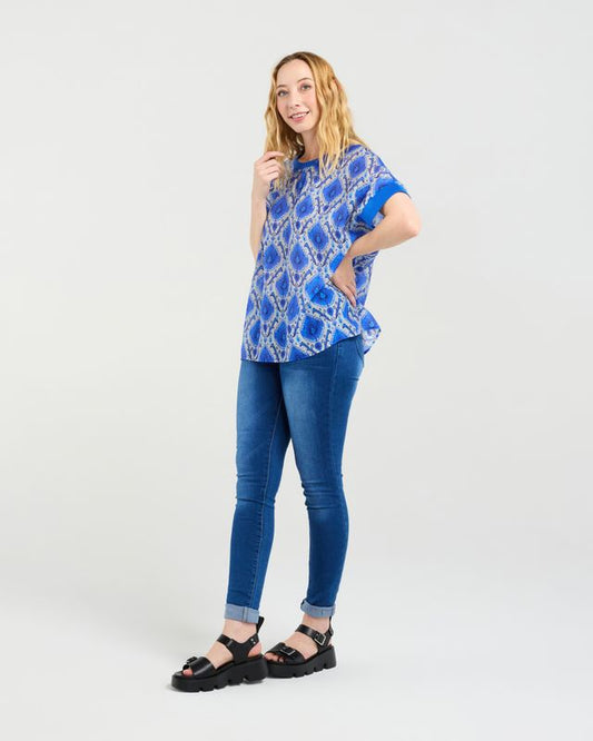 ZAFINA Olivia Top Paisley Top