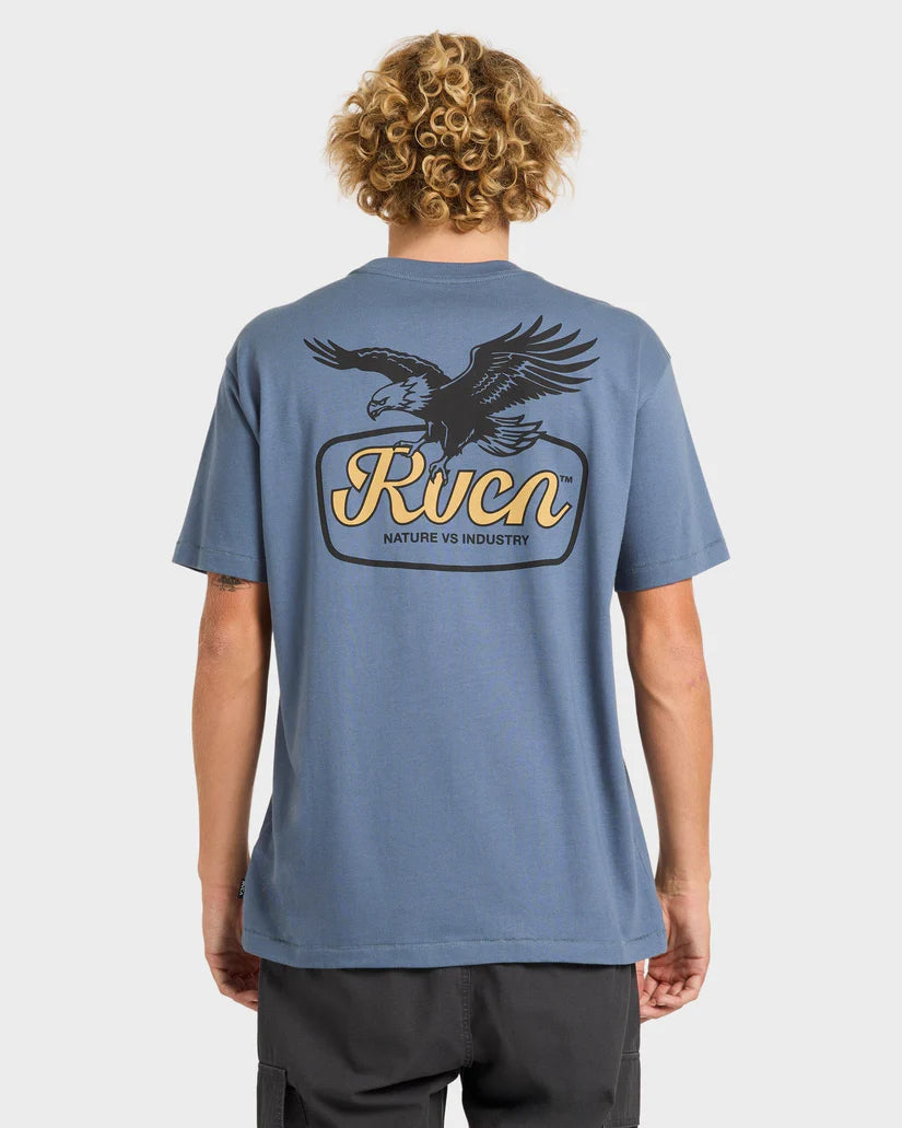 RVCA Mens On Wings Tee Vintage Navy