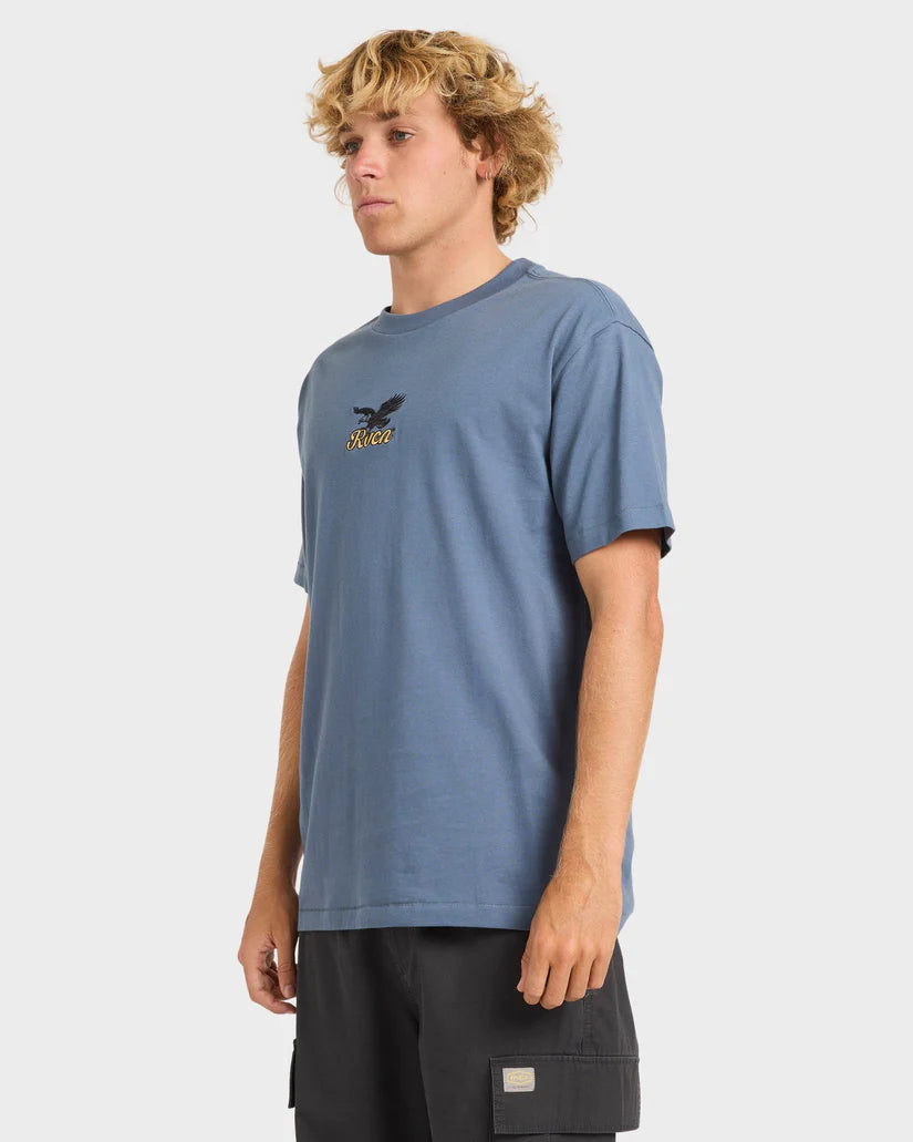 RVCA Mens On Wings Tee Vintage Navy