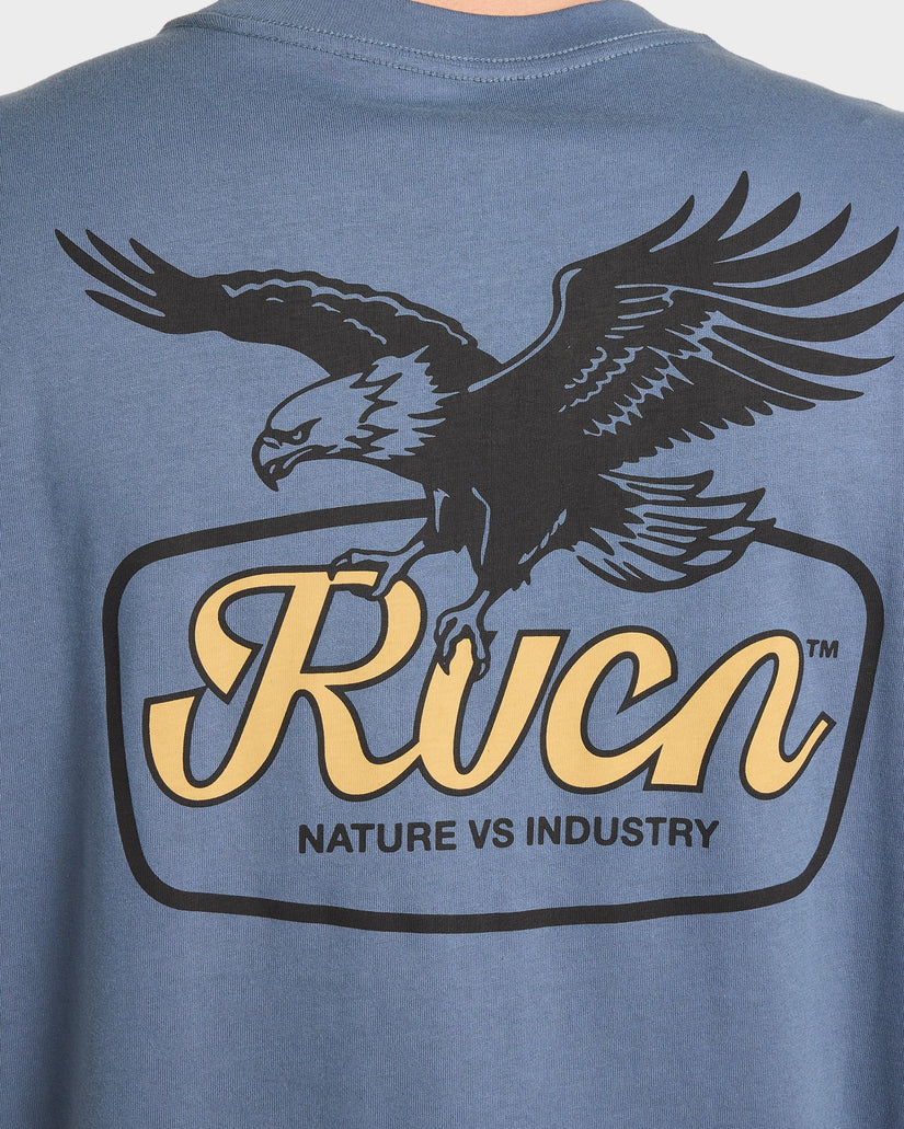 RVCA Mens On Wings Tee Vintage Navy
