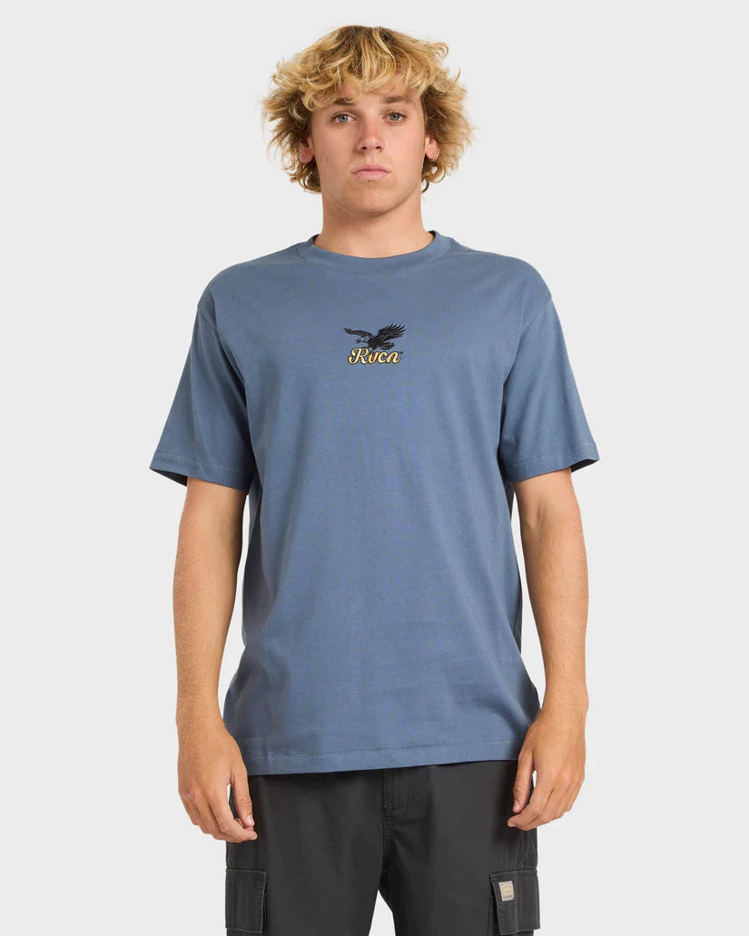 RVCA Mens On Wings Tee Vintage Navy