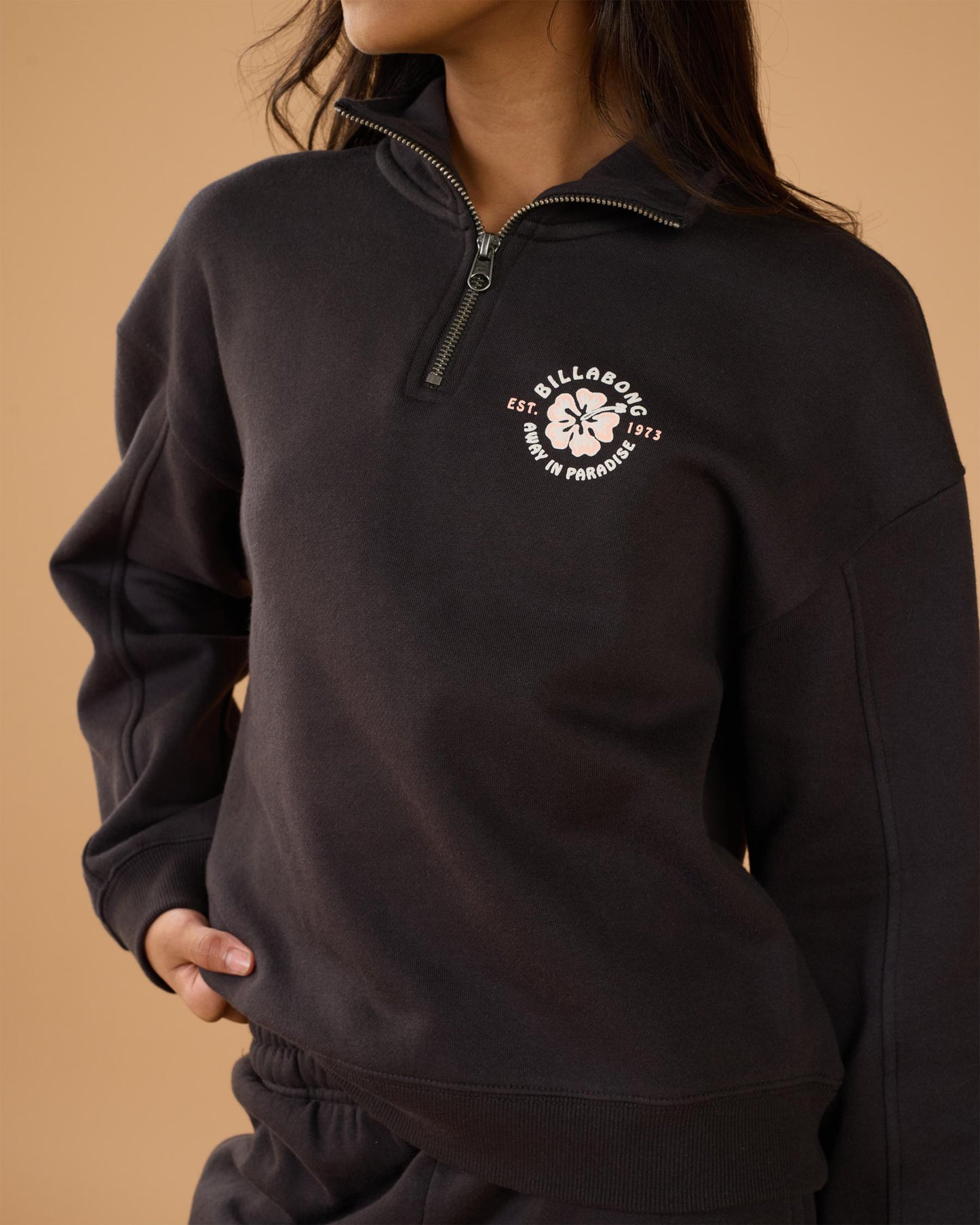 BILLABONG Paradise Half Zip Pullover Girls 6-14