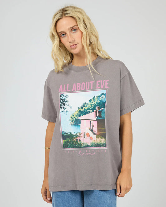 ALL ABOUT EVE Provence Relaxed Tee Charcoal
