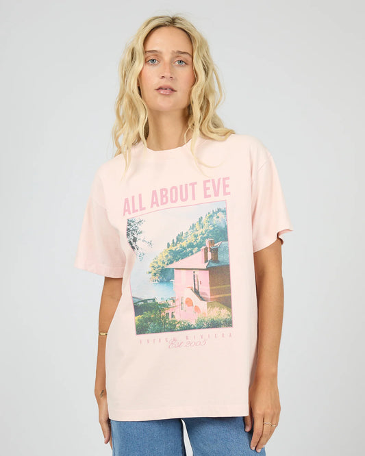 ALL ABOUT EVE Provence Relaxed Pale Pink Tee