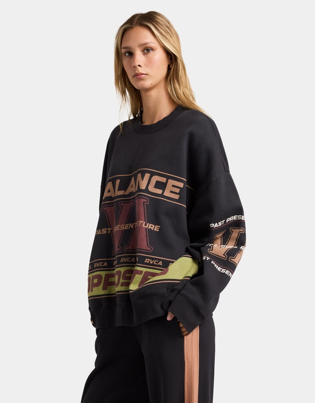 RVCA Puck Pullover Washed Black